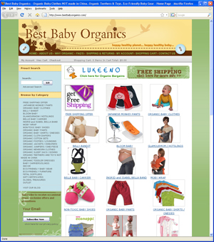 Best Baby Organics website