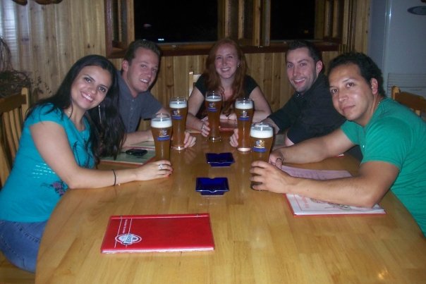 German beer at the German restaurant