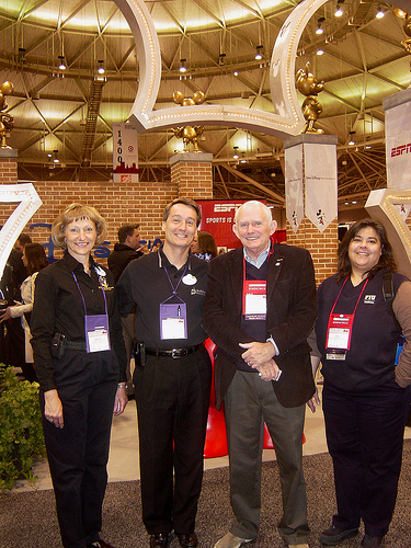 From left to right: Stephanie Janik, James Keirsted (Walt Disney Parks and Resorts), Barry Shiflett and Elsie Florido