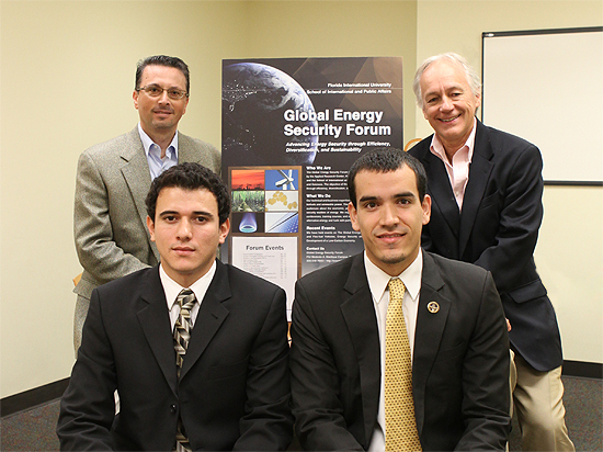 Seated, left to right: Renzon Mora and Hector Mujica; standing left to right: George Philippidis and Ed Glab