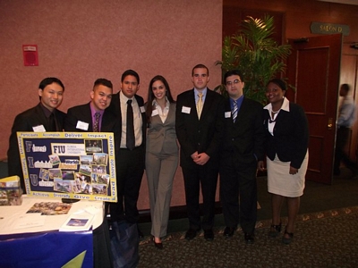 Quy Van, Mauricio Rodrigues, Bruno Cevallos, Yanyn San Luis, Jose Nunez, vice president of competition Louis Castillo and Emmanuela Cassimir, state parliamentarian