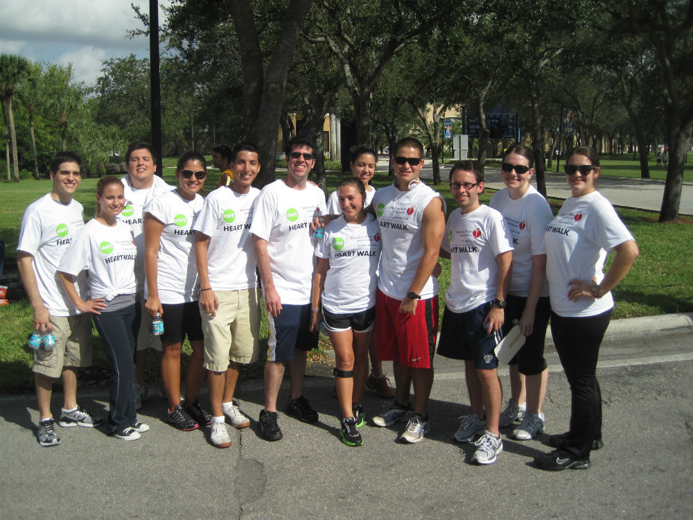 Beta Alpha Psi students at the American Heart Association Heart Walk