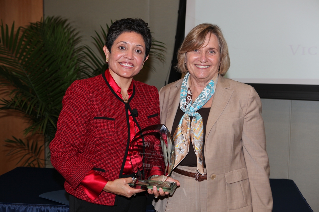 Annette Martinez and Executive Dean Joyce J. Elam