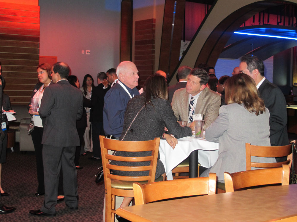 The college hosted a reception for alumni and partners.