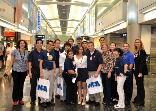 The group learned about the terminal expansion, slated to be finished this summer.