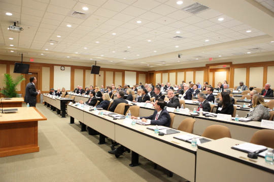 Modesto A. Maidique, FIU president emeritus and director of the Center for Leadership, welcomed business and community leaders to the Miami Leadership Summit.