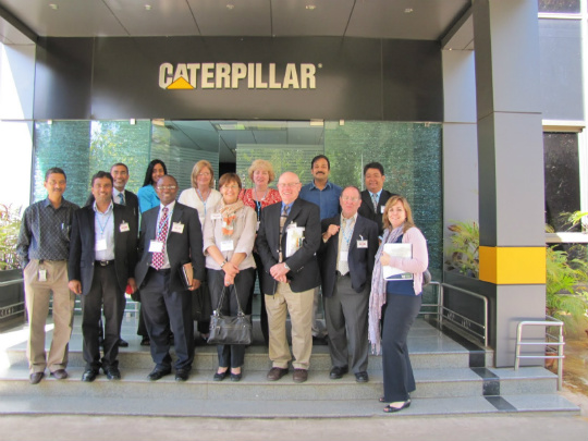 Sonia Verdu, far right, with the FDIB group she co-led with Sumit K. Kundu, at Caterpillar India Limited.