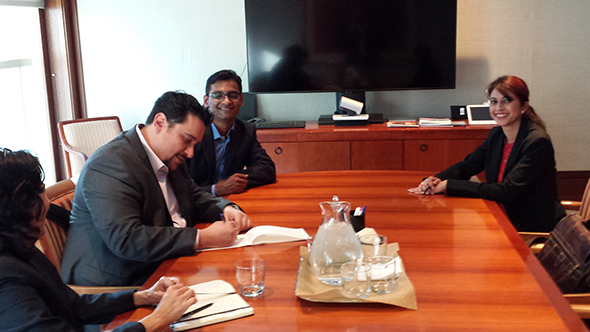 From left to right: Dr. Nicole Wishart, Alfred Castillo, Gopala Medisetti, and Ina Thakur