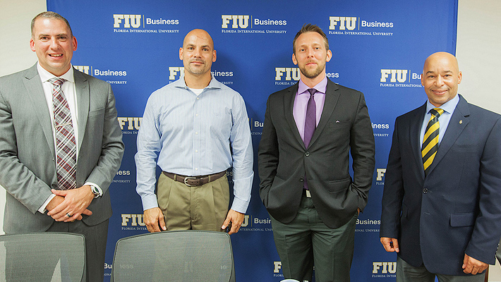 From left to right, Joseph Sinicrope, Peter Bermudez, Michael Scadden and Rene Jewett.