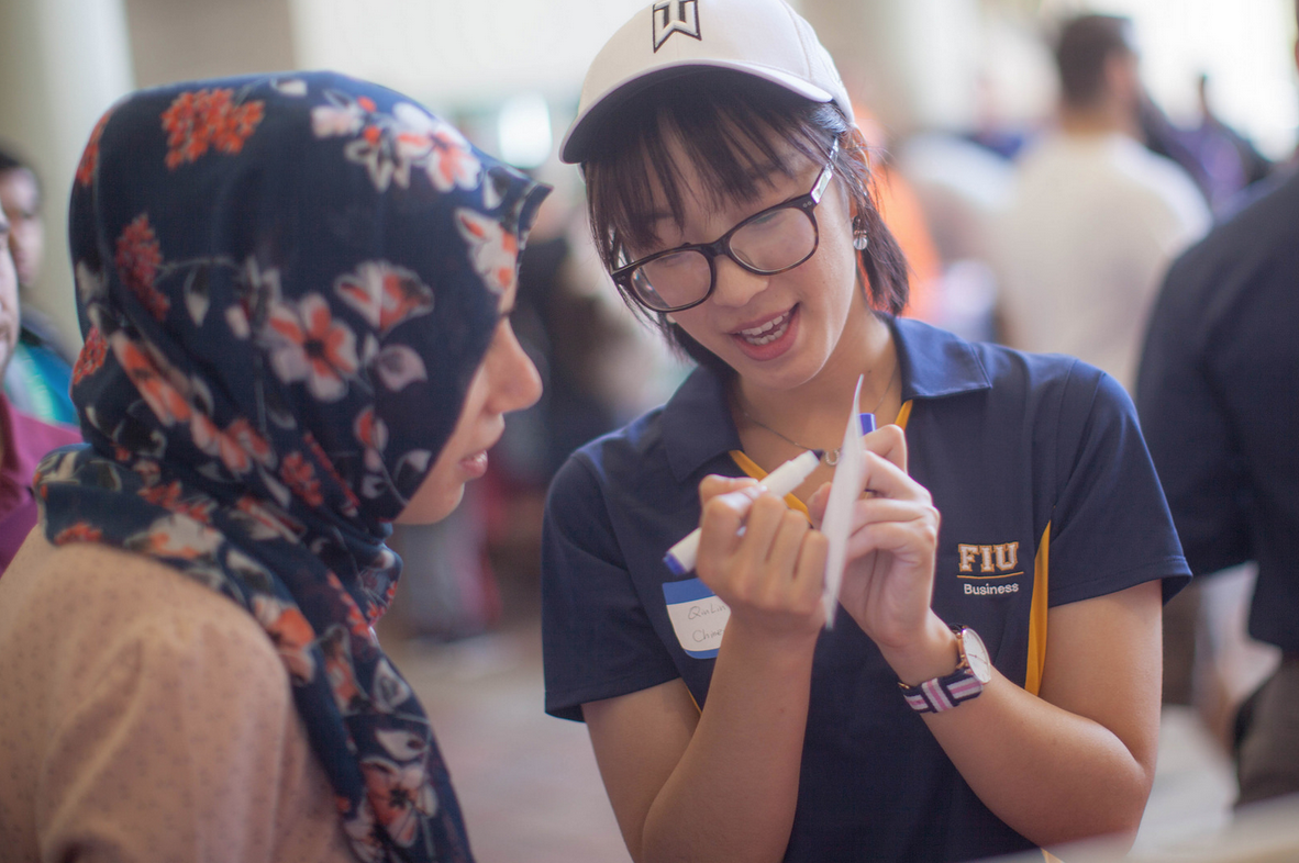 International Name Writing Fair gave students, faculty and staff the opportunity to learn how to write their names in other languages.