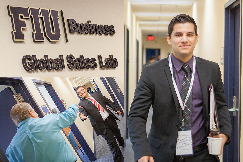 Students show off dual-language sales prowess at FIU’s Global Bilingual Sales Competition.