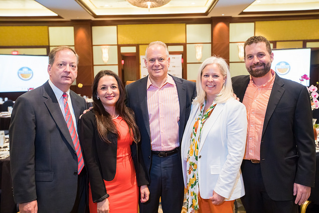 From left to right: Dr. William Hardin, Suzanne Hollander, Stephen Bittel, Mindy McIllroy, Josh Gelfman.