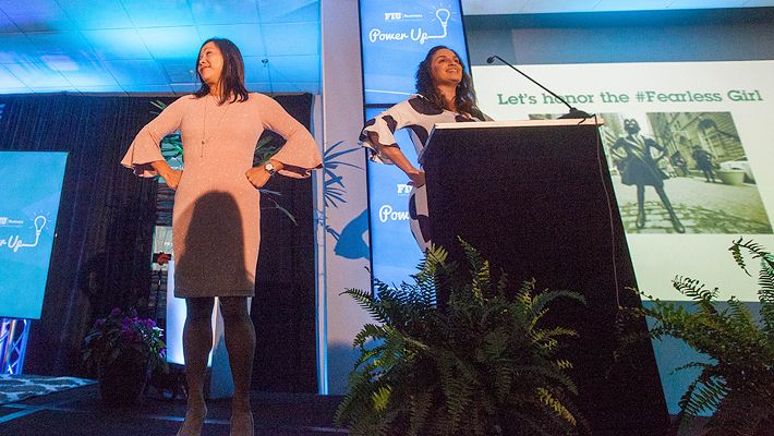 Women take "fearless" stand at FIU Business' Power Up Women's Summit.