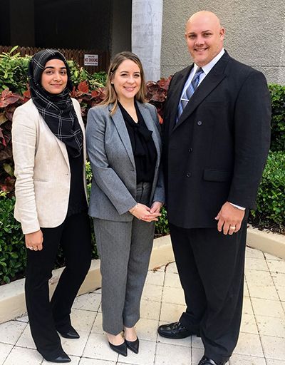 Left to right: Team members Marria Janjua, Zailyn Rodriguez and Jesus Diaz. 