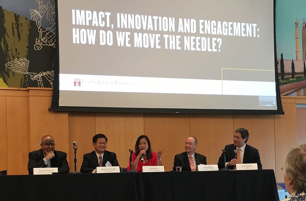 Dean Li shares insight on the impact of business schools at 2019 Impact Summit.