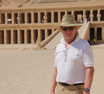 Van Chesnutt at the Temple of Hatshepsutin in Egypt