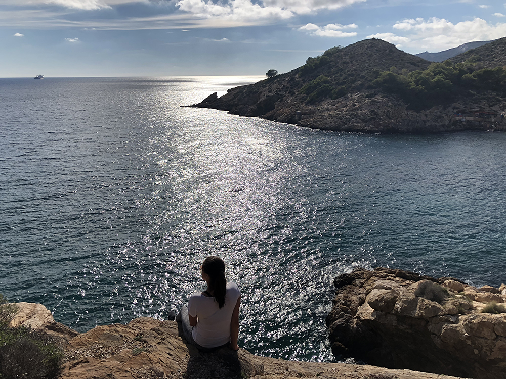 At the edge of the old village of Alga Meca Chica, overlooking the Mediterranean Sea.