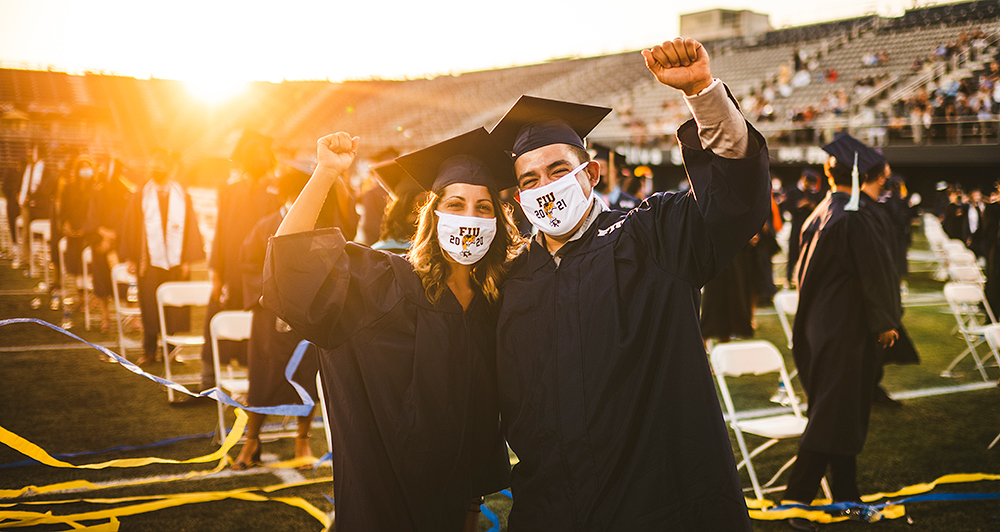 FIU Business celebrates 2020 and 2021 graduates at in-person commencement ceremonies.